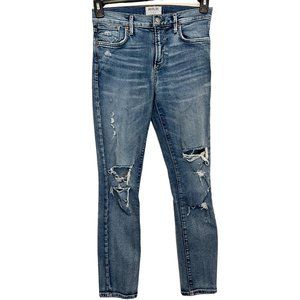 AGOLDE Sophie Distressed High Waist Skinny Jeans In Outsider Size 25